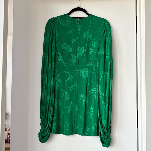 Rat & Boa Isabella Balloon Sleeve Green Floral Mini Dress - Picture 5 of 8